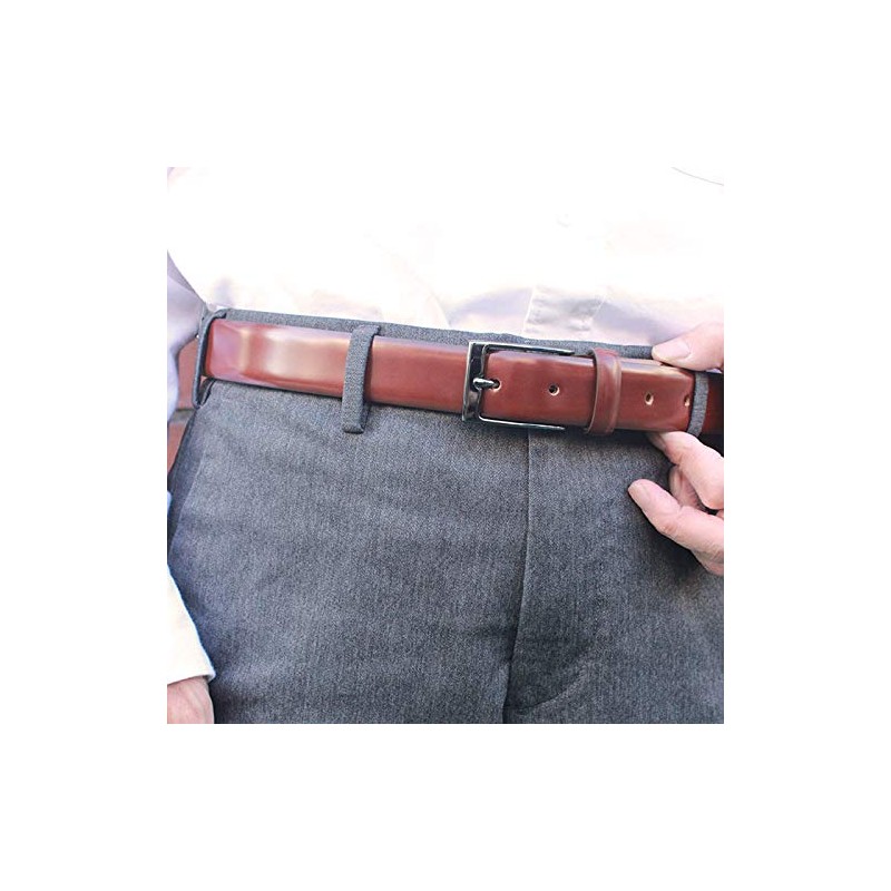 Nagasawa Belt Industry Italy Rinaldi Advan Leather Belt, Black