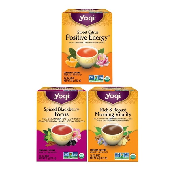 Yogi Tea - Canada Energy Variety Pack Tea Sampler (3