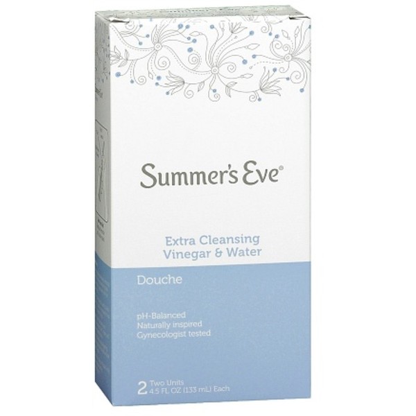 Summers Eve Douche Extra Cleansing Vinegar & Water 2 Count (2 Pack)