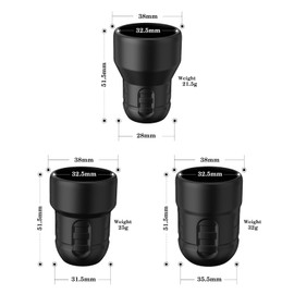 Ambition Soldier P3 Disposable Tattoo Grips - 12Pcs 36mm Professional Tattoo Rubber Grip Cover with Click Adjust System Supply for Rotary Soldier, Zetton, Torped & Shura Tattoo Pen Machine Gun