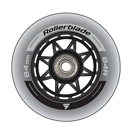 Rollerblade Unisex - Adult 84MM/SG7 Wheel/Bearing XT (8PCS) Wheels, Clear, One Size