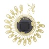Iron Modern Wall Clock Large 3D Peacock Shape Non Ticking
