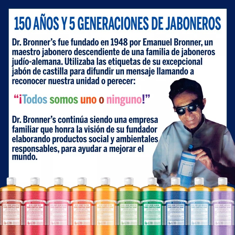 Dr. Bronners Jabón Liquido De Castilla Dr Bronner's 18en1 Sin
