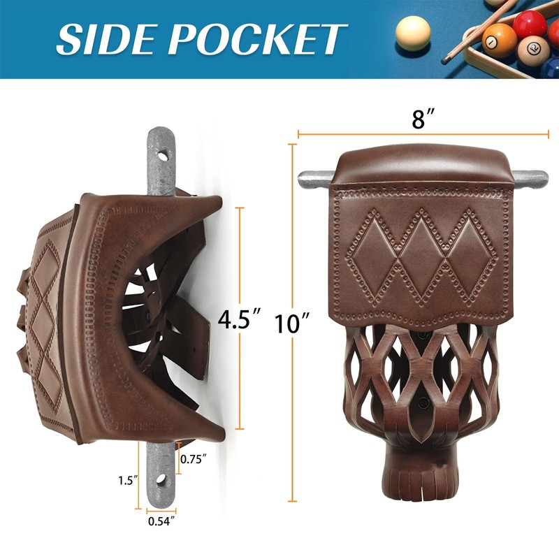MoyanSuper Billiard Pool Table Pockets Heavy Duty PU Leather Billiard
