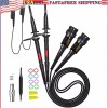Peakelect 2-Pack Oscilloscope Clip Probes 200MHz with Accessory Kit 1X