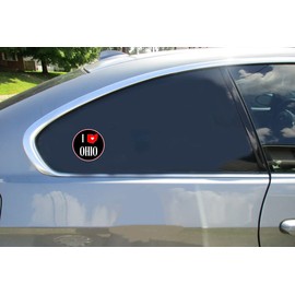 U.S. Custom Stickers I Love Ohio State Sticker 8 Inch