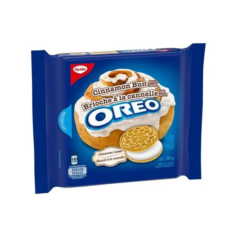 Oreo Cinnamon Bun Sandwich Cookies 261g {Imported from Canada}