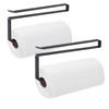 LMSAWK Pack of 2 Black Multifunctional Kitchen Roll Holder, High-Quality