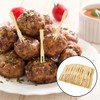 NILLOS Bamboo Forks, 100 Pcs Food Dessert Two Prongs Mini