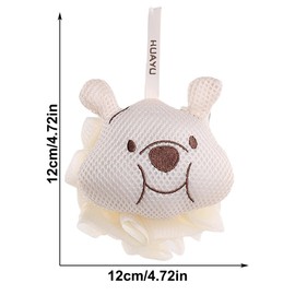 White Long Ear Bear Bath Gourd Sponge Foam Body exfoliating Shower Gel Sponge Bath soap Bubble Bath Supplies