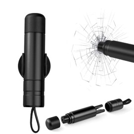 URAQT 2023 New SafeHammer, 2 in 1 Car Window Breaker, Portable Glass Breaker Seatbelt Cutter, Emergency Escape Tool Vehicle Safety Glass Hammer, Hammerdex Safety Hammer for Land and Underwater (Red)