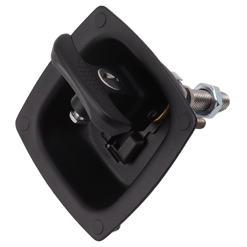 T Handle Door Latch 4x6mm Hole Spacing Zinc Alloy Folding