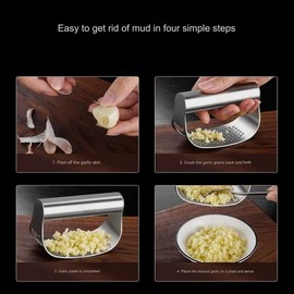 Garlic Crusher New Stainless Steel Garlic Masher Multifunction Garlic Press Rock Peeler Garlic Mincer Tool Kitchen Gadgets
