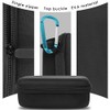 Hard Hearing Aid Case Shockproof Storage Bag with Mesh Pocket,