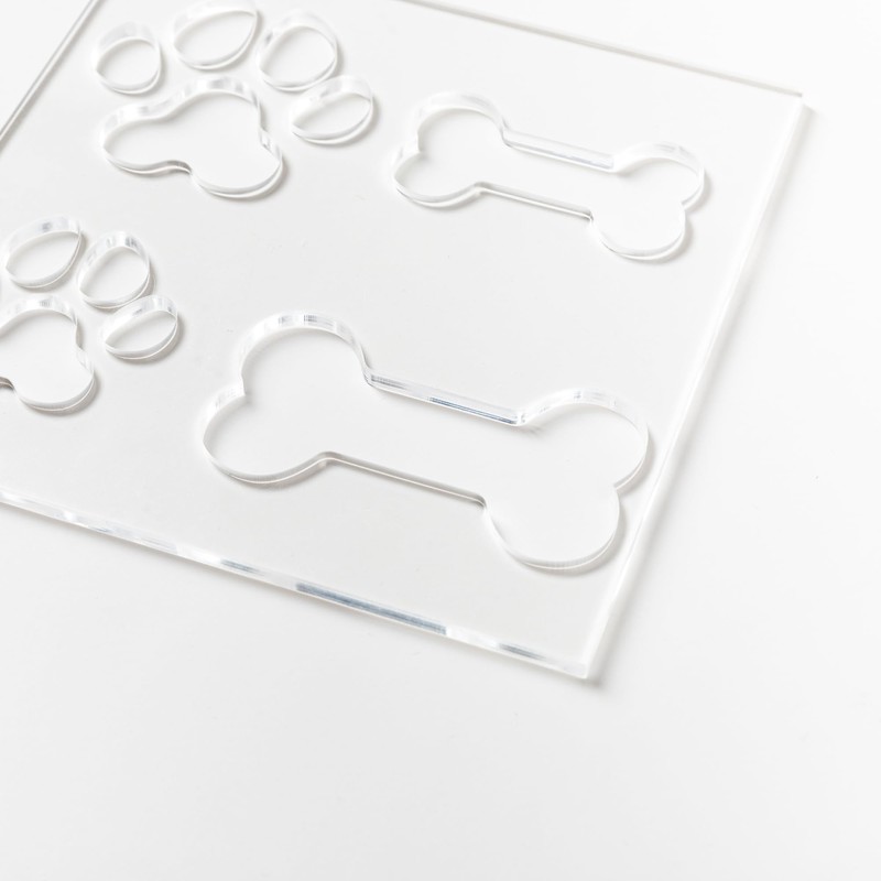Colini Charcuterie Shape Dog Bone/Paw Router Board Handle Template Acrylic