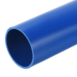 QUARKZMAN PVC Pipe Rigid Round Pipe 45.2mm ID 50mm OD 350mm Blue High Impact Resistance for Water Pipe Crafts Cable Sleeve