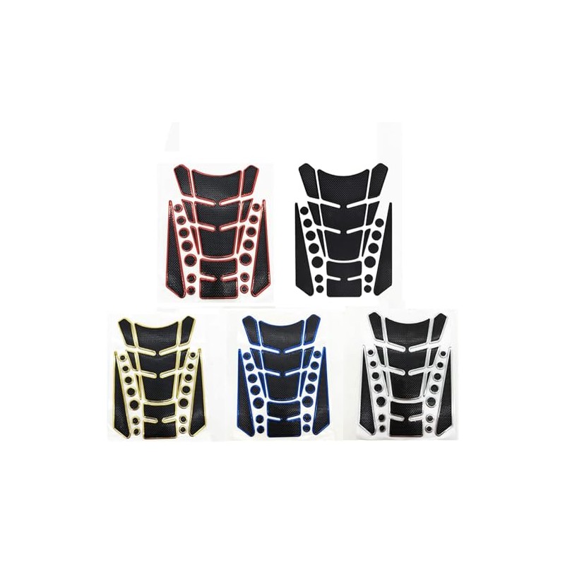 VMINGO Calcomania Moto Fishbone Engomado Tanque Sticker con Relieve Gasolina