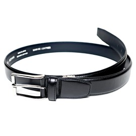 KIETH KE21414-19 Men's Business Belt, Black, Leather, 1.2 inches (30 mm) Wide, Adjustable Size, Made in Japan, Black