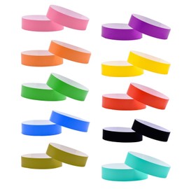 BetterJonny 1000 Pieces ID Wristbands Waterproof Paper Wristbands ID Wristbands Wristbands Entrance Evening Event Event Festival Concerts Trade Show 10 Colors 0.79 x, Paper