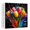 Gradient Tulips 1000 Piece Puzzle for Adults, PICKFORU Coloful Flowers
