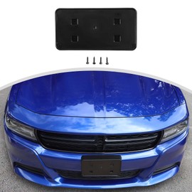 CheroCar Fit for 2015-2025 Dodge Charger Front License Plate Mount Holder Bracket Frame Number Plate Holder Registration Plate Frame Exterior Accessories ABS Black
