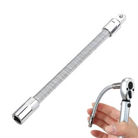 1/4" Universal Extension Bar with Bendable Elastic Joint for Flexible Screwdriver Extension, Ratchet Adapter and Offset Wrench for Compact or Hard-to-Reach Areas