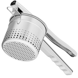 GloTika Large 15oz Potato Ricer Masher, Heavy Duty Stainless Steel Potato Masher with Ergonomic Handle, Masher and Ricer Kitchen Tool for Mashed Potatoes, Noodle Maker