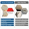 Yipscazo 10 Sheets Peel and Stick Stone Metal Tile Backsplash,