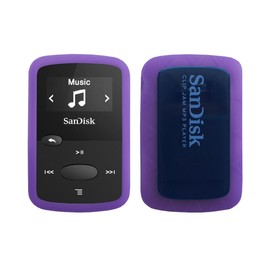 iShoppingdeals Silicone Case for Sandisk Clip Jam (SDMX26) MP3 Player (Released in 2015), Soft Rubber Skin Bumper Cover, Purple Iris