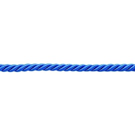 3/8" (1cm) Decorative Twisted 3-ply Rope Cord Trim (Style# 0038NL) Persian Blue #I6 (Royal Cobalt Blue) Sold by The Yard (36"/3 ft/0.9m)
