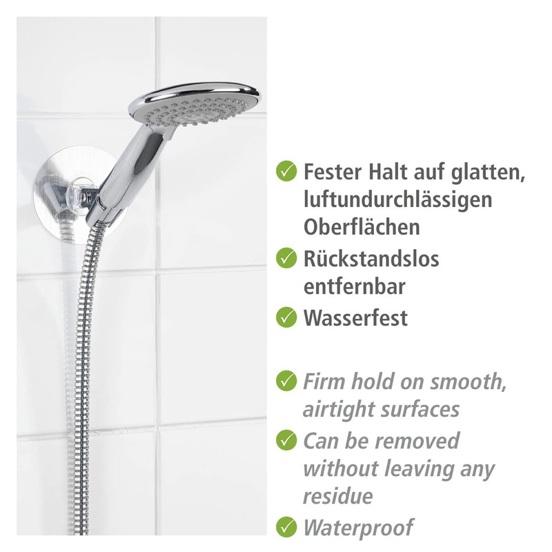 Wenko 22133100 Static-Loc Plastic Shower porte-pomme 9,5 x 5 x
