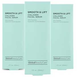 Smooth & Lift Collagen Facial Serum – Peptides, Hyaluronic Acid & Squalane, 3-Pack (3x 1 fl oz)