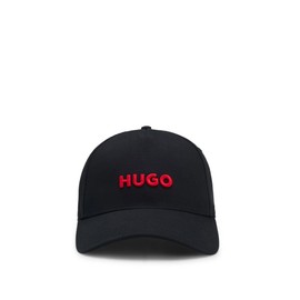 HUGO Men's Jude Cotton Twill Cap with Logo on Front and Peak, black2
