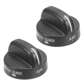 PATIKIL WP8273103 Burner Knobs Replacement Control Knob Replaces Part 45mmx32mm Plastic Black Stove Range Knob Pack of 2
