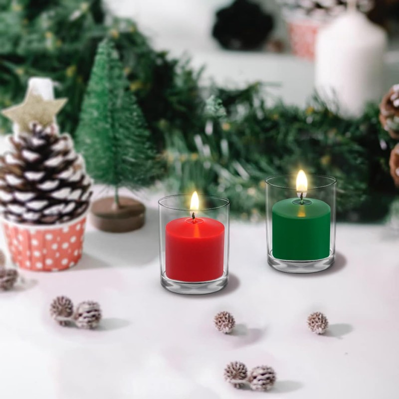 9-Pack 1.25-Inch Red Votive Candles, Unscented Small Tealight Candle for