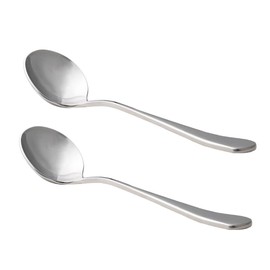 Watchget Coffee Cupping Spoons 304 Stainless Steel Coffee Spoons Coffee Household Use Cocoa Flour Easy Take Cupping Spoons Silver 2 Pack
