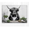 Highland Cow Printed Cutting Board | Worktop Saver | Chopping