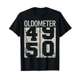 Funny 50 Years Old Oldometer Vintage 50th Birthday Odometer T-Shirt