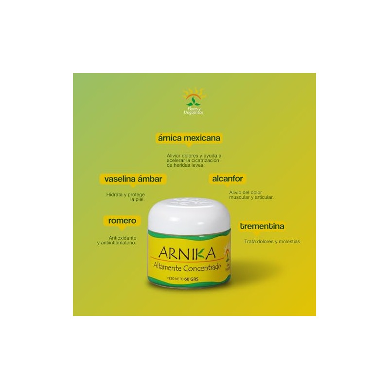 Pomada Árnica Altamente Concentrada Crema Corporal Alivio Anti Calambres Musculares