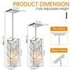 Chrome Pendant Lights Kitchen Island 1 Pack, Mini Crystal Chandeliers,