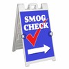 Smog Check Right Arrow (24" X 36") Deluxe A-Frame Signicade,
