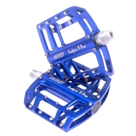 NC-17 Sudpin II Pro Aluminium Platform Pedals Cycling Pedals MTB/Mountain Bike/BMX Pedal Two Ball Bearings + Cr-Mo Axle/Includes Replacement Zpins, Pedalen Sudpin II Pro, blue