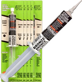 Finish Line Caulk – Acrylic Urethane Elastomeric Sealant – Pre-Filled Precision Caulk Gun – Bronze – 5-Pack – Flexible & Durable Sealant for Trim, Baseboards, and Small Cracks
