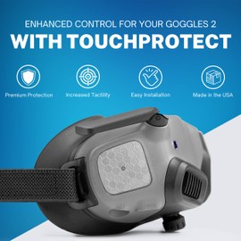Skin for DJI Goggles 2 and DJI Avata. TouchProtect Texture Enhancing Skin to Improve The Look & Feel of your Goggles Touchpad! - DJI Goggles accessory add Protection & Tactile feedback (Hex - Silver)