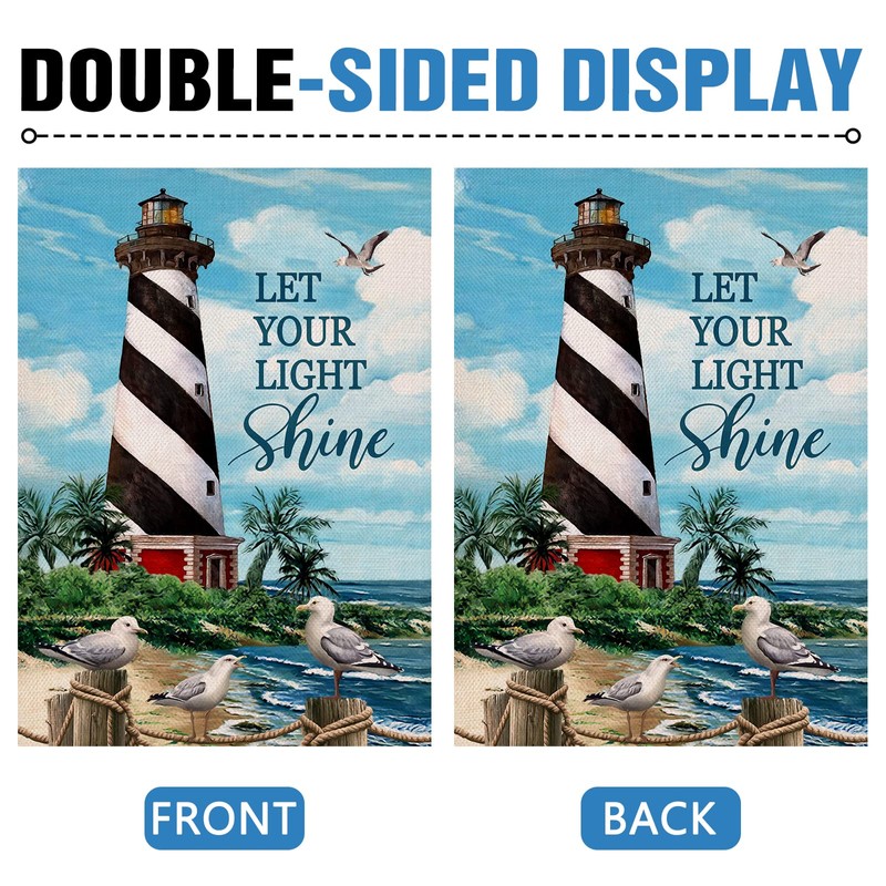 Dyrenson Let Your Light Shine Summer Beach Coastal Lighthouse Decorative