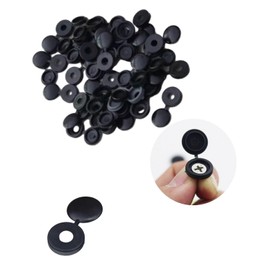KGDUYC Pack of 200 Black Cover Caps for Screws - Screw Cover Folding Screw Cover Caps Screw Caps for Home Decoration, Cabinets and Furniture Cabinets (Black)
