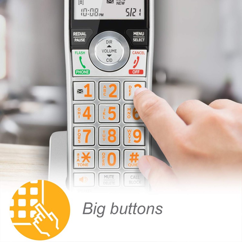 AT&T CL84307 Dect 6.0 Expandable Corded/Cordless Phone with Smart Call