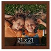 wallsthatspeak 21x21 Dark Walnut Rustic Pine Picture Frame for Puzzles