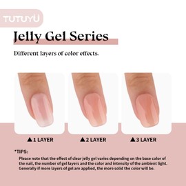 TUTUYU Nude Pink Gel Nail Polish,Neutral Sheer Light Pink Gel Polish for Nail Art at Home Salon,0.5 Oz UV Soak Off Translucent Long Lasting Jelly Nail Polish - GP0016
