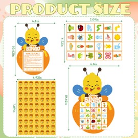 YQUQWN Spring Bee Bingo Game for 24 Players Spring Party Bingo Cards Set Spring Birthday Party Games Activity Holiday Group Game